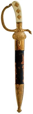 Lot 19 - A POST WAR GERMAN FORESTRY OR HUNTING CUTLASS