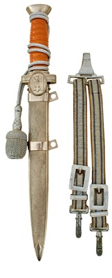 Lot 41 - A THIRD REICH RED CROSS (DRK) WELFARE OFFICER'S DAGGER AND STRAPS