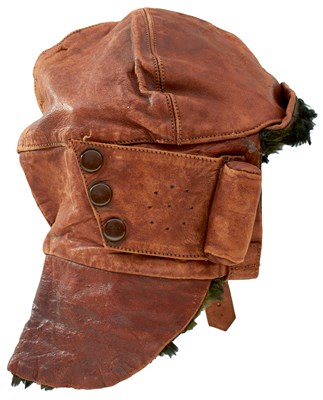 Lot 853 - OF ROYAL FLYING CORPS INTEREST: A FIRST WORLD WAR PERIOD ROYAL FLYING CORPS MKI FLYING HELMET