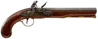 Lot 357 - A .650 CALIBRE FLINTLOCK OFFICER'S OR DUELLING PISTOL BY GILLET OF BRISTOL