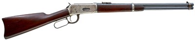 Lot 94 - A SCARCE .32-40 OBSOLETE CALIBRE WINCHESTER MODEL 1894 SADDLE RING LEVER-ACTION CARBINE