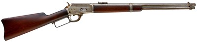 Lot 99 - A .32 RIMFIRE OBSOLETE CALIBRE MARLIN MODEL 1889 LEVER ACTION SADDLE RING CARBINE