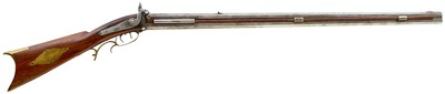 Lot 110 - AN AMERICAN PERCUSSION COMBINATION SHOTGUN AND PLAINS RIFLE
