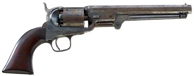 Lot 118 - A CRISP .36 CALIBRE SIX-SHOT PERCUSSION COLT NAVY REVOLVER