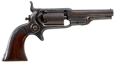Lot 128 - A .28 CALIBRE FIVE-SHOT PERCUSSION COLT ROOT SIDE HAMMER REVOLVER