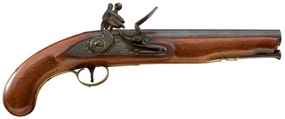 Lot 153 - A BRACE OF .700 CALIBRE FLINTLOCK HEAVY CAVALRY PISTOLS
