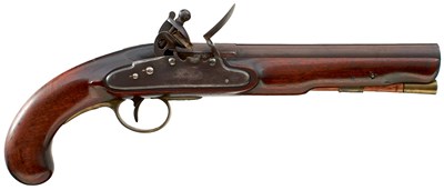 Lot 154 - A .800 CALIBRE FLINTLOCK HEAVY CAVALRY PISTOL