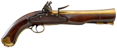 Lot 155 - A FLINTLOCK BLUNDERBUSS PISTOL