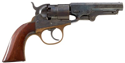 Lot 135 - A .36 CALIBRE FIVE-SHOT PERCUSSION COOPER'S DOUBLE ACTION POCKET REVOLVER