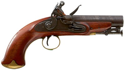 Lot 168 - A PAIR OF .650 CALIBRE FLINTLOCK PISTOLS
