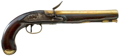 Lot 169 - A SCARCE FLINTLOCK POST OFFICE SERVICE PISTOL BY MORTIMER