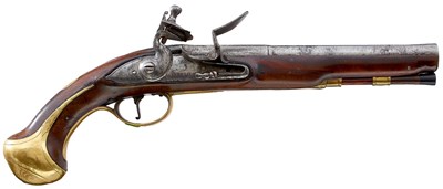 Lot 192 - A 20-BORE FLINTLOCK TRAVELLING PISTOL BY RUPERT LUGG