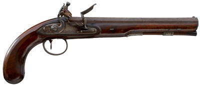 Lot 194 - A 28-BORE FLINTLOCK DUELLING PISTOL BY WOGDON & BARTON