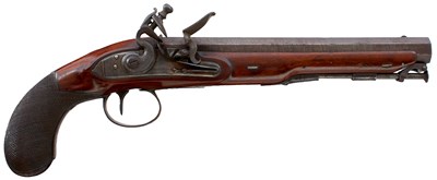 Lot 197 - A .650 CALIBRE FLINTLOCK OFFICER'S PISTOL BY HENSHALL