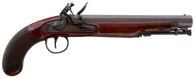 Lot 198 - A .750 CALIBRE FLINTLOCK OFFICER'S PISTOL BY SIMMONS