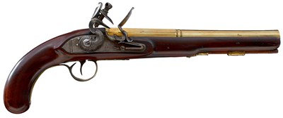 Lot 200 - A 25-BORE FLINTLOCK HOLSTER OR OFFICER'S PISTOL BY KETLAND & CO