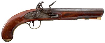 Lot 203 - A .577 CALIBRE FLINTLOCK OFFICER'S PISTOL BY KETLAND & CO