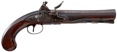 Lot 206 - A 5-BORE FLINTLOCK BLUNDERBUSS PISTOL BY H.W. MORTIMER