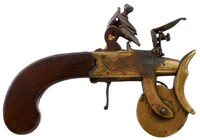 Lot 213 - A FLINTLOCK EPROUVETTE BY HEWSON OF BRISTOL