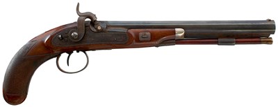 Lot 214 - A 42-BORE PERCUSSION DUELLING PISTOL BY JOSEPH EGG & SONS