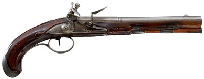 Lot 219 - A 28-BORE ITALIAN FLINTLOCK HOLSTER PISTOL BY COMINAZO