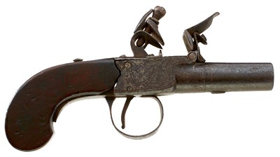Lot 265 - A 54-BORE FLINTLOCK BOXLOCK POCKET PISTOL