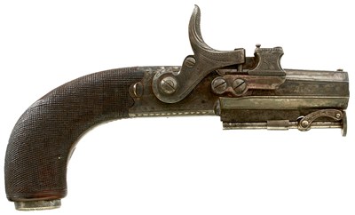 Lot 363 - A FINE AND RARE 54-BORE FORSYTH SLIDING PRIMER POCKET PISTOL