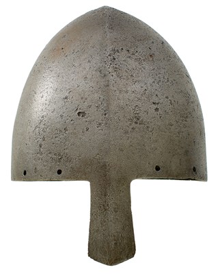 Lot 656 - A LATE 12TH OR EARLY 13TH CENTURY NORMAN PERIOD HELMET