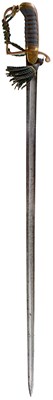 Lot 172 - A GEORGIAN STIRRUP HILTED NAVAL SWORD