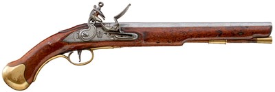 Lot 300 - A .570 CALIBRE TRAFALGAR PERIOD FLINTLOCK LONG SEA SERVICE PISTOL