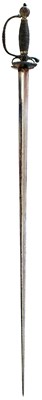Lot 239 - AN 18TH CENTURY WHITE METAL HILTED SMALLSWORD
