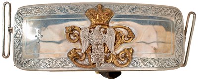 Lot 682 - AN OFFICER'S 1ST ROYAL DRAGOONS SILVER CROSS BELT POUCH