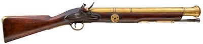 Lot 214 - THE SHIPS BLUNDERBUSS OF THE SMUGGLING LUGGER THE BLUE EYED MAID