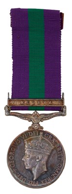 Lot 635 - MEDALS GENERAL SERVICE MEDAL WITH MALAYA BAR