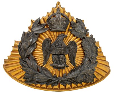 Lot 645 - A POST 1902 OFFICER'S LANCE CAP PLATE OF THE BEDFORDSHIRE IMPERIAL YEOMANRY