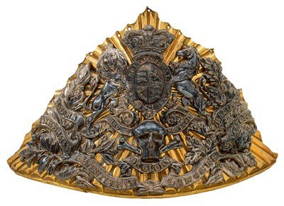 Lot 642 - A VICTORIAN OFFICER'S LANCE CAP PLATE OF THE 17TH LANCERS
