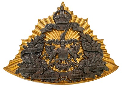 Lot 644 - AN OFFICER'S LANCE CAP PLATE OF THE CITY OF LONDON IMPERIAL YEOMANRY