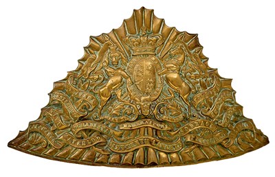 Lot 649 - A VICTORIAN OTHER RANKS LANCE CAP PLATE OF THE 16TH LANCERS