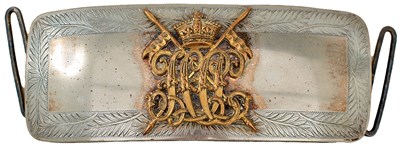 Lot 681 - A VICTORIAN INDIAN ARMY OFFICER'S SHOULDER BELT POUCH OF THE HYDERABAD CONTINGENT LANCERS
