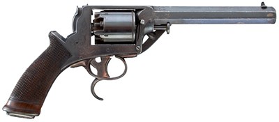 Lot 465 - A 54-BORE PERCUSSION FIVE-SHOT DOUBLE TRIGGER TRANTER REVOLVER
