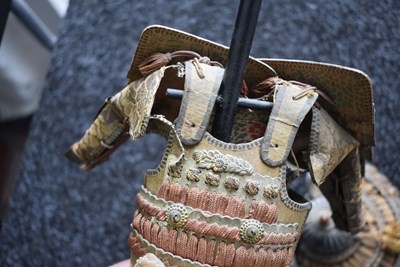 Lot 21 - A JAPANESE MINIATURE SAMURAI ARMOUR