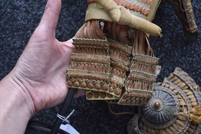 Lot 21 - A JAPANESE MINIATURE SAMURAI ARMOUR