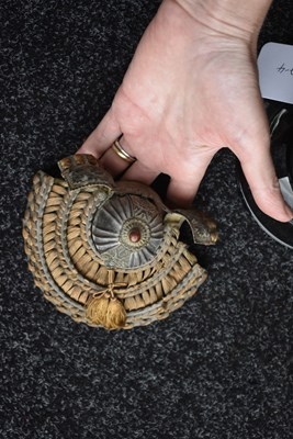 Lot 21 - A JAPANESE MINIATURE SAMURAI ARMOUR