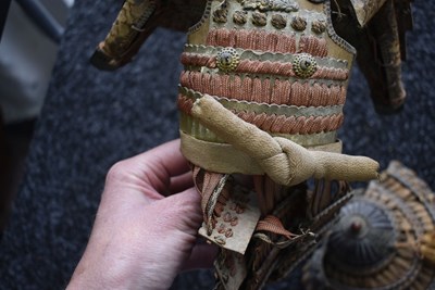 Lot 21 - A JAPANESE MINIATURE SAMURAI ARMOUR