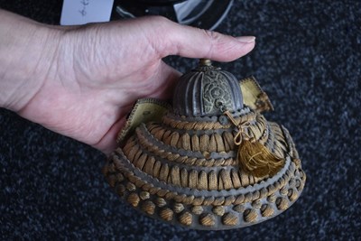 Lot 21 - A JAPANESE MINIATURE SAMURAI ARMOUR