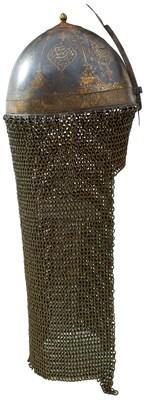 Lot 100 - AN EARLY KULAH KHUD OR HELMET