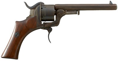Lot 442 - A 9MM BELGIAN SIX-SHOT PINFIRE REVOLVER