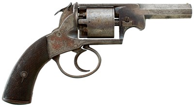 Lot 422 - AN 80-BORE FIVE-SHOT PERCUSSION CLOSED FRAME REVOLVER OF WEBLEY BENTLEY TYPE