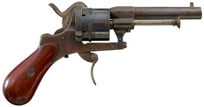 Lot 448 - A 7MM CONTINENTAL SIX-SHOT PINFIRE REVOLVER