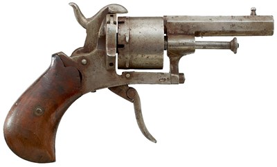 Lot 451 - A 7MM CONTINENTAL SIX-SHOT PINFIRE REVOLVER